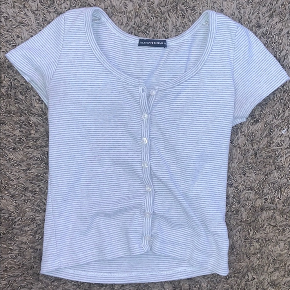 Brandt Melville, Black and White Striped Tee-shirt